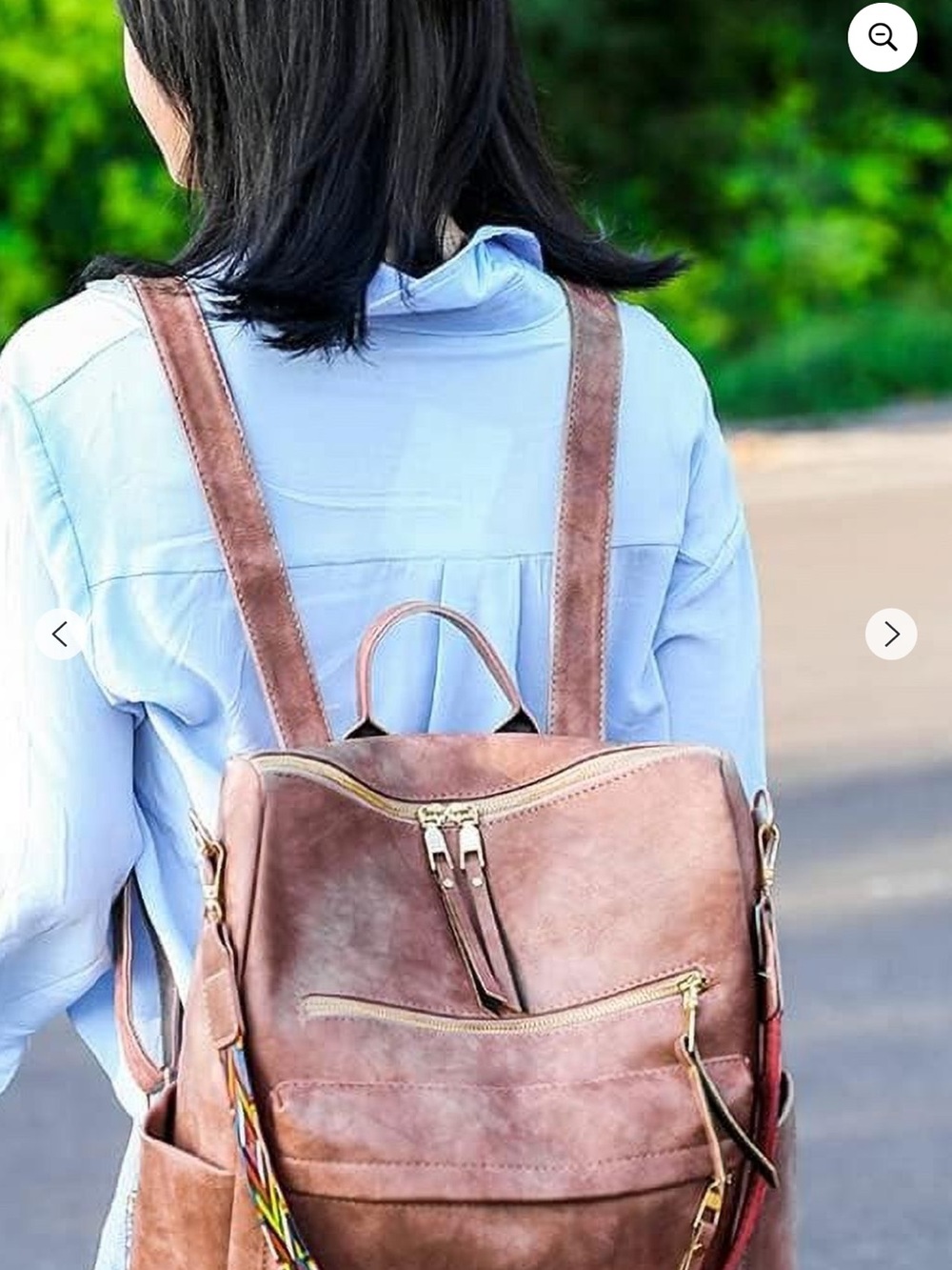 Stylish Women's mauve Leather Backpack Purse ( conceal carry pocket)